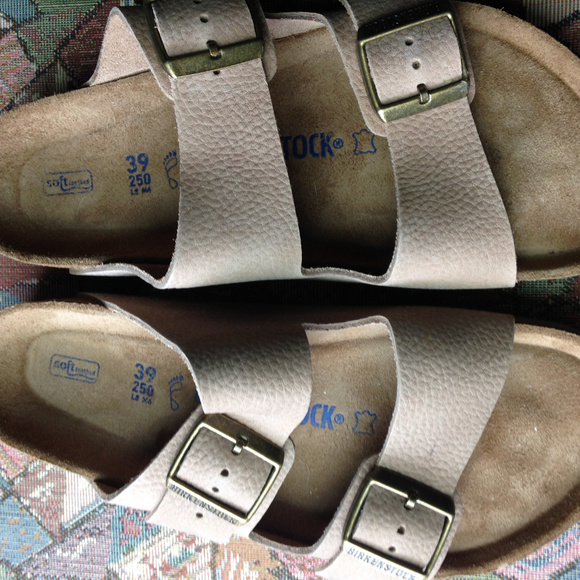birkenstock arizona taupe 39